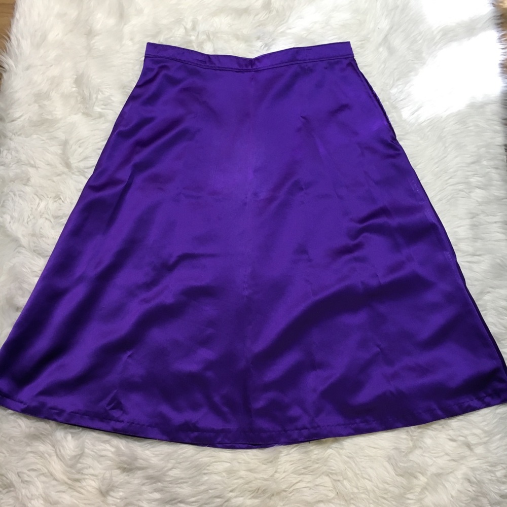 Plus size satin skirt